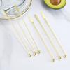 Silver 304 Stainless Steel Cocktail Picks Bar Tools Drink Stirring Sticks Drinks Decoration Reusable Fruit Sticks Cocktail Picks