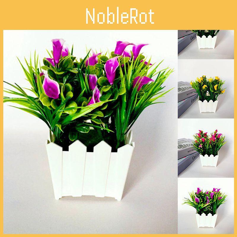 Stunning 20 Heads Artificial Lily Flower Potted Plant Ideal For Indoor And Outdoor Decor
