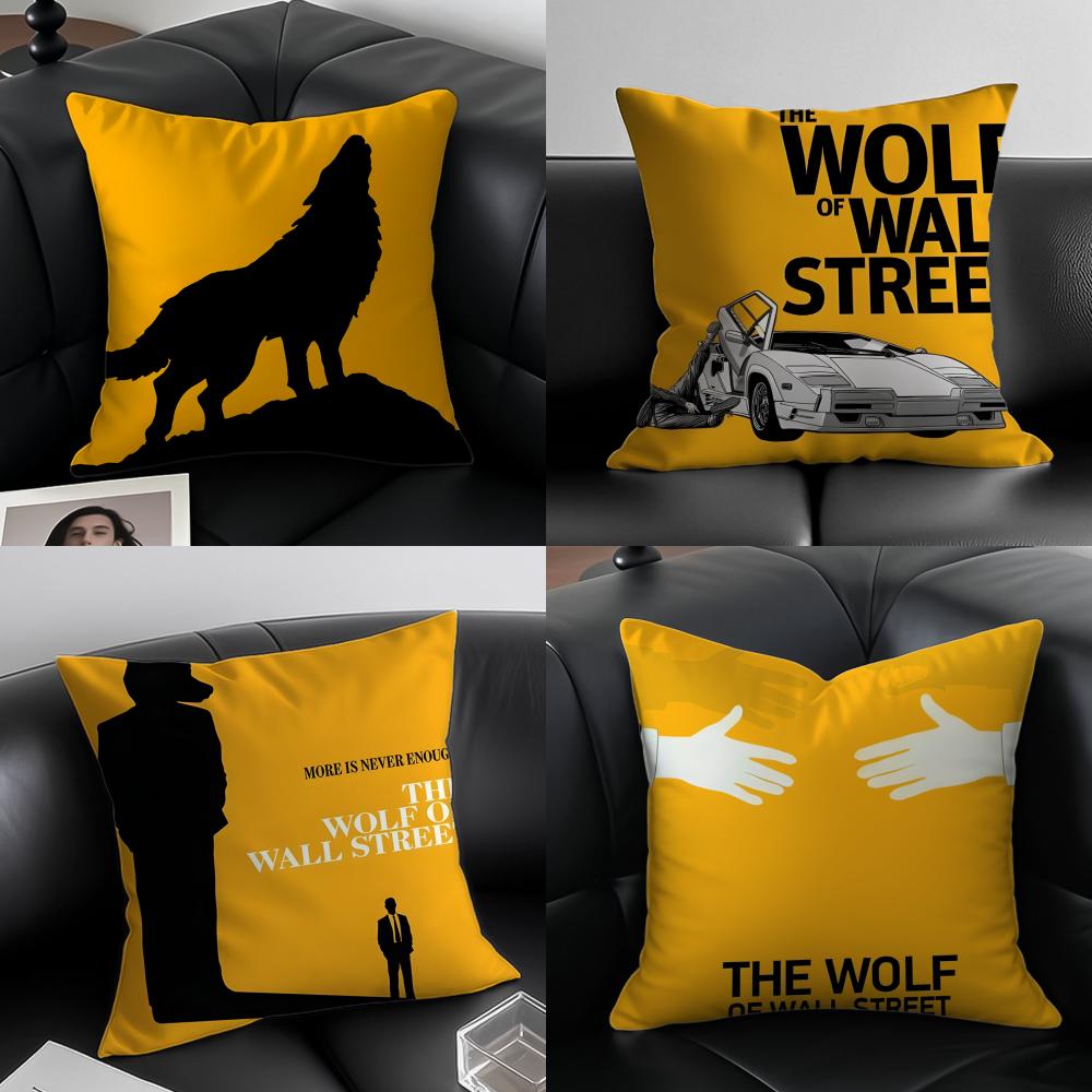 The WWolf Of Wall SStreet Cushion Cover Pillow Case Antidustmite Invisible Zipper Silky Plush Cushion