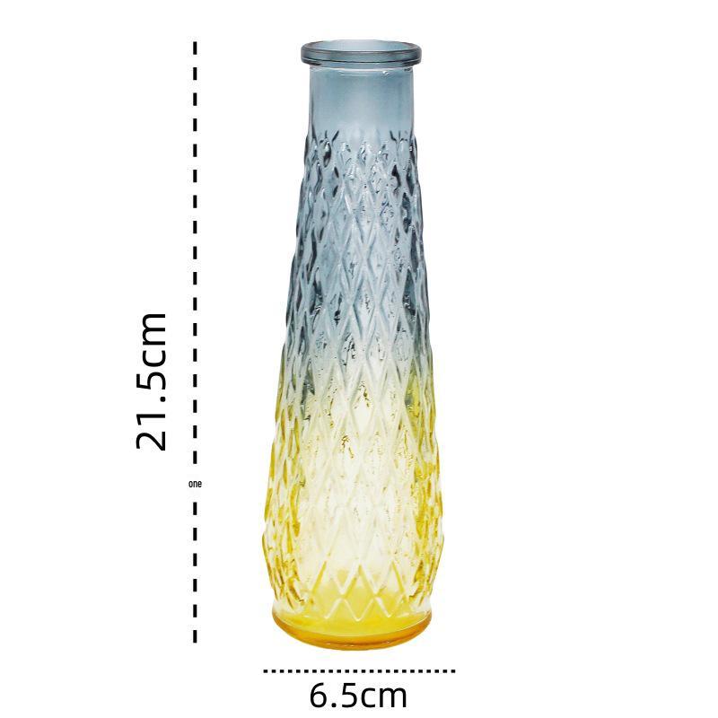 Elegant Retro Glass Vase: High-End Decorative Luxury for Flowers
