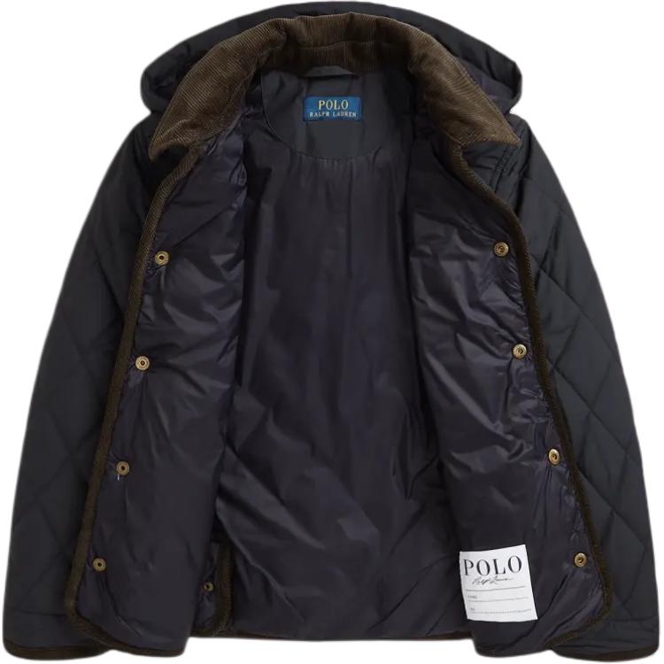 Polo Ralph Lauren Jacket FW24 Logo Embroidery Print Single-Breasted Long Sleeve Kids jackets Black CWPOOTWY6020322-001