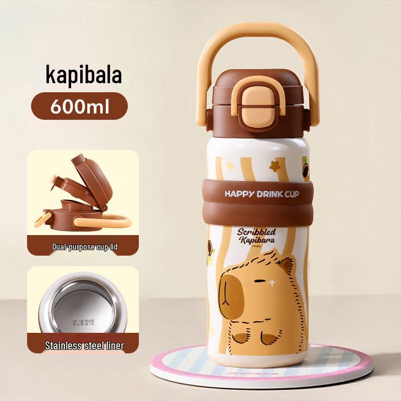 Mi Xiaoshu Children s Capybara Dual-Drink Insulated Water Bottle