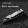 Stainless Steel Anti-Splash Nail Clippers with Double-Form Lever and Debris Collection Compartment