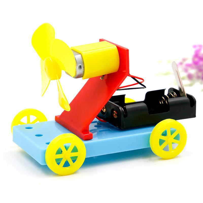 Self Made Wind Powered Car Model Assembly Material Set Children Educational Toysfor Educational Play