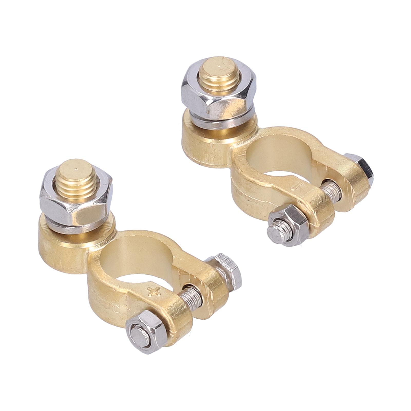 

2 шт. Клеммы аккумулятора Положительные Отрицательные Разъемы Зажим для автомобиля Лодки Фургона Автодома Грузовика