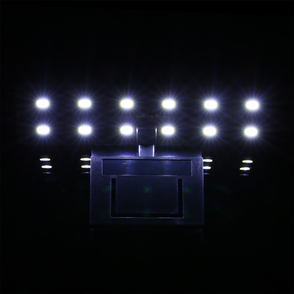 5W Ultra-tynt akvarium LED-lys Ultra Bright Clip-on belysningslampe 12 LED-er for Aquarium Fish Tank