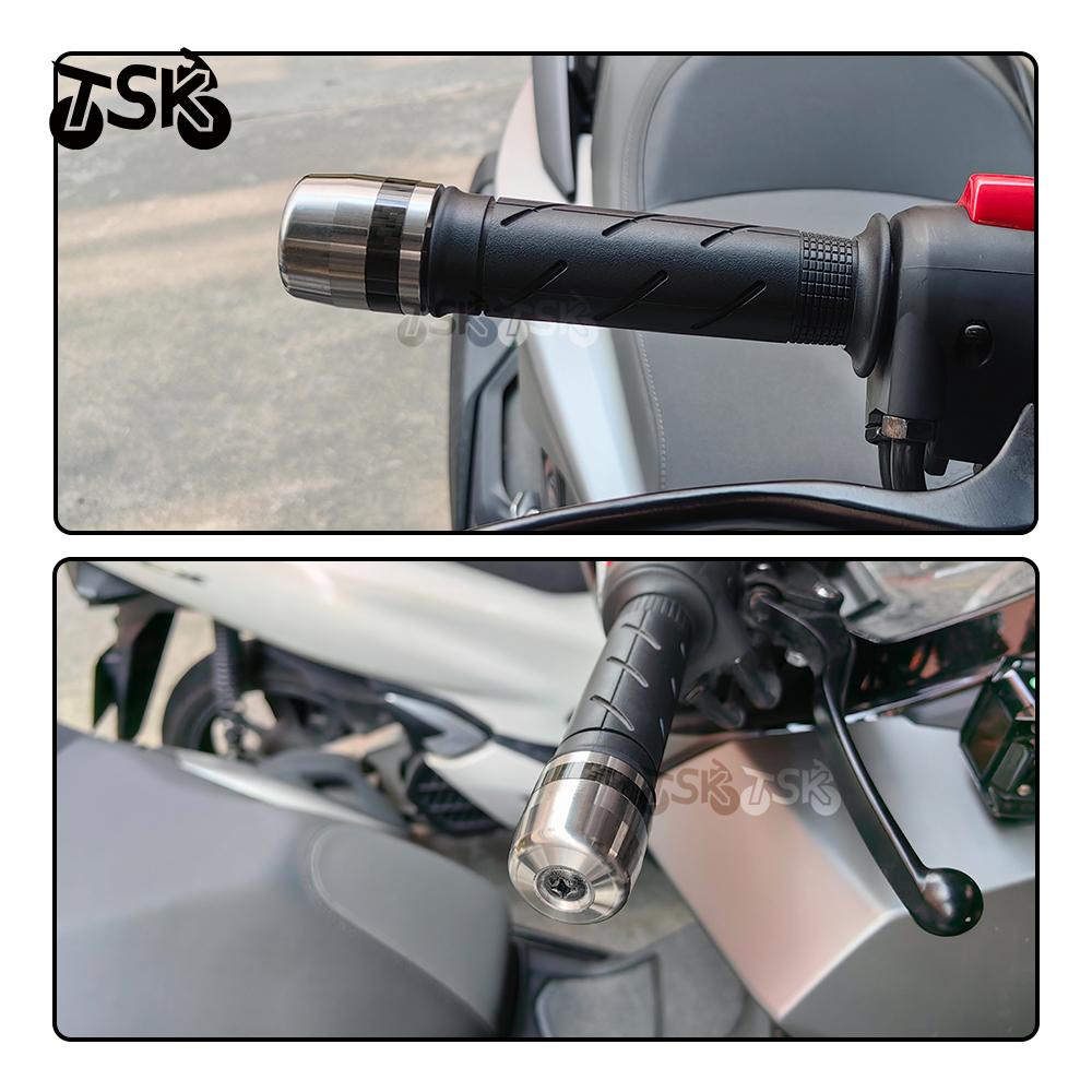 For Honda PCX150 PCX160 CB400X CB400F NSS350 Accessories Heavy Stainless Steel Handle Bar Handlebar Grips Cap End handle Plug
