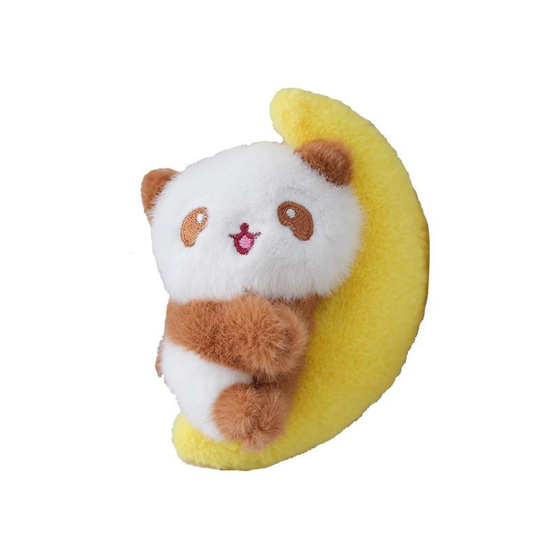 Moon Panda Plush Keychain With Soft Pp Cotton For Kids And Teens