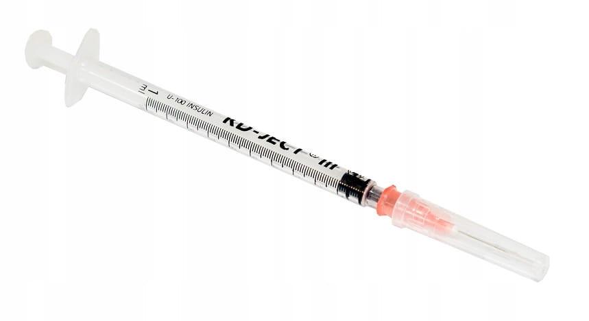 Insulin Syringe With Replaceable Needle 1Ml U-100 G29 (0.33X12) Kd-Ject Iii 100 Pcs