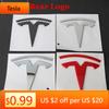 Car Sticker Tesla 1pcs ABS for Tesla Model 3 Mode Y Car Front Hood Logo Cover Emblem Sticker Styling Auto Body Rear Trunk Badge