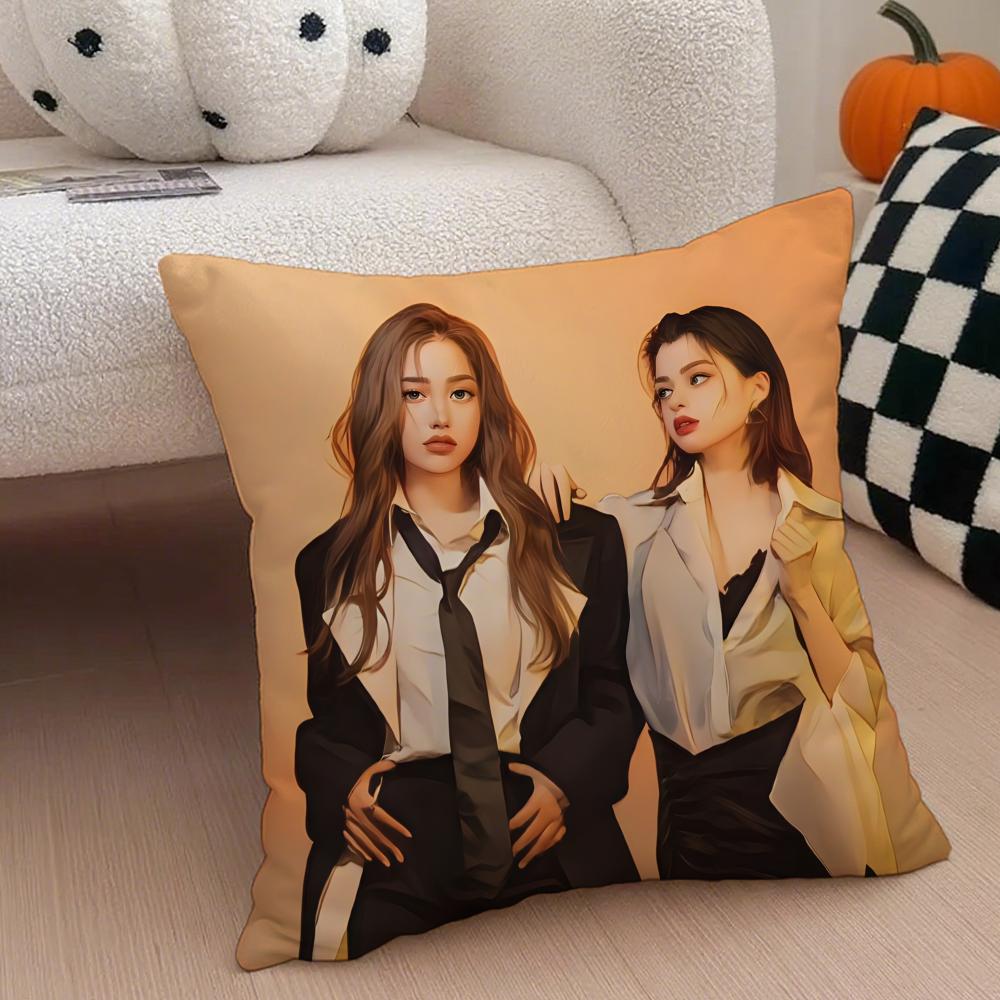 Popular Thai Actress fFreen And Becky Cushion Cover Throw Pillow Cover Hidden Button Durable Polyester Chair Cushion