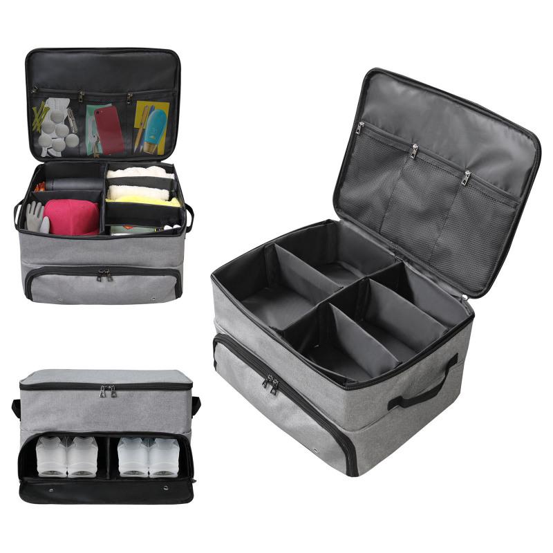 

Двухслойный органайзер для гольфа с 2 отдельными отделениями для обуви, органайзер для гольфа с разделителем и верхом