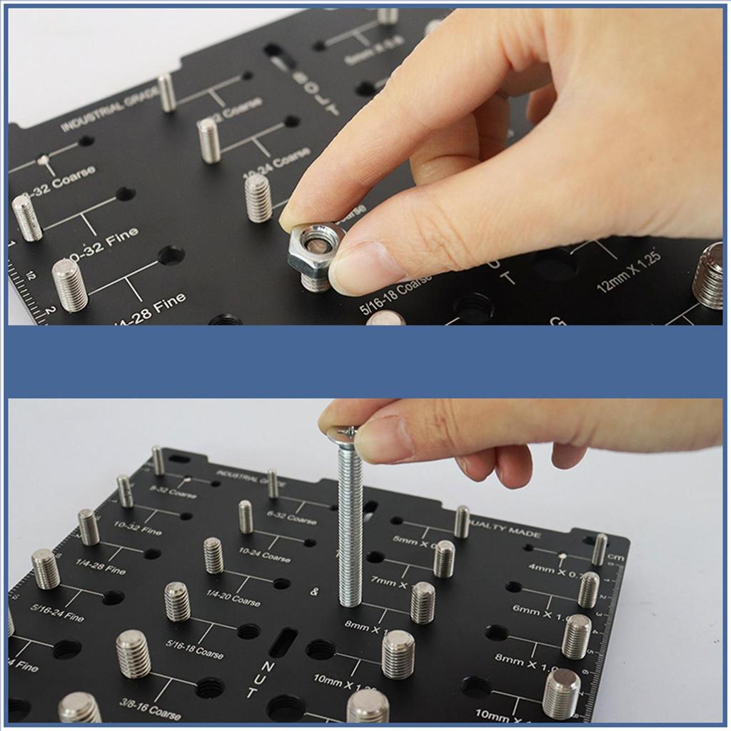 Nut And Bolt Thread Checker Metric And Imperial Nue Thread Measuring Checker Screw Measuring Ruler For Construction Plumbing