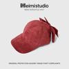 Early autumn new three-dimensional bow baseball cap female sweet and cute fashion hard top casual high-quality cap male