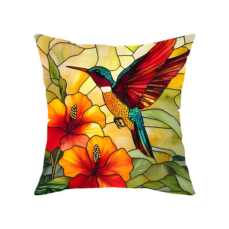 

Flower and Bird Series Pillow Cover Spring Plant Flower Print Sofa Cushion Cover Living Room Bedroom Cushion 45x45cm
