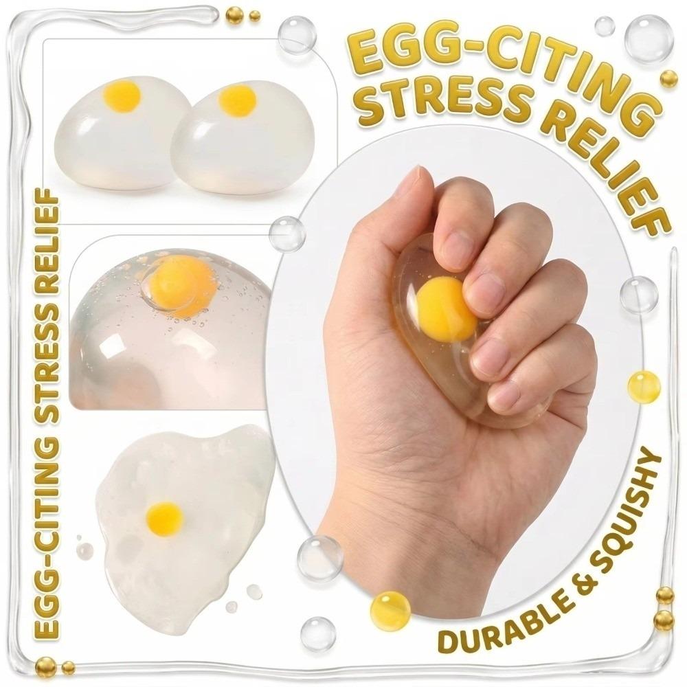 Simulation Egg Yolk Egg Squishy Ball Pinch Toy Simulation Egg Squishy Toy Egg Fidget Toy  Adults