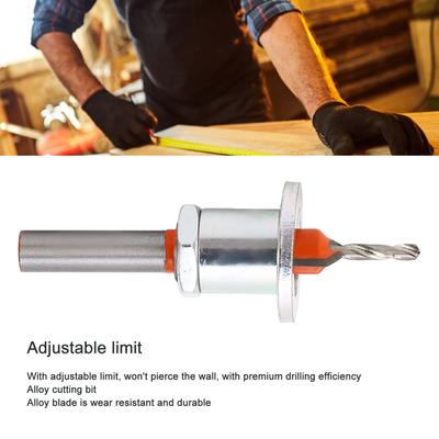 Counterbore Drill Bit Limit Adjustable Fast Chip Removal Countersink Drill Bit Set for Wood Plastic Soft Metal Drill Bit Set