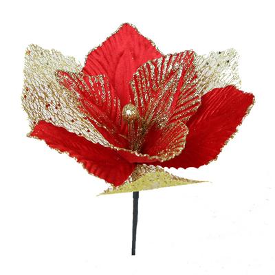 Artificial Christmas Flowers Christmas Decoration Perfect Size Sequin Flannel Various Colors And Styles Crafted From Cloth