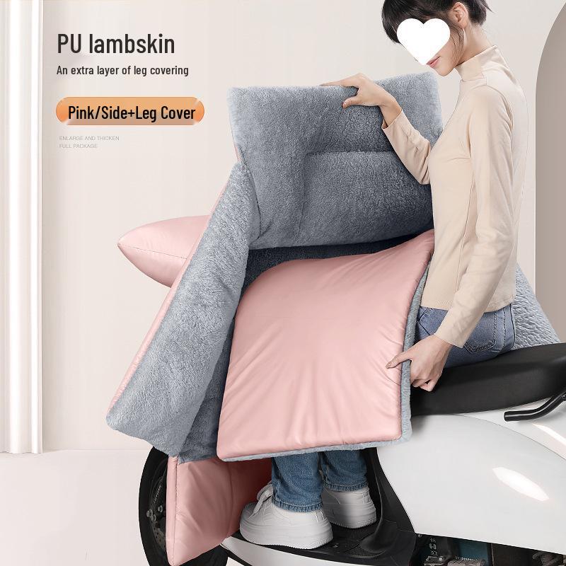 Winter Windproof Rainproof Electric Vehicle Blanket: Thick Fleece, Waterproof Motorcycle Cover