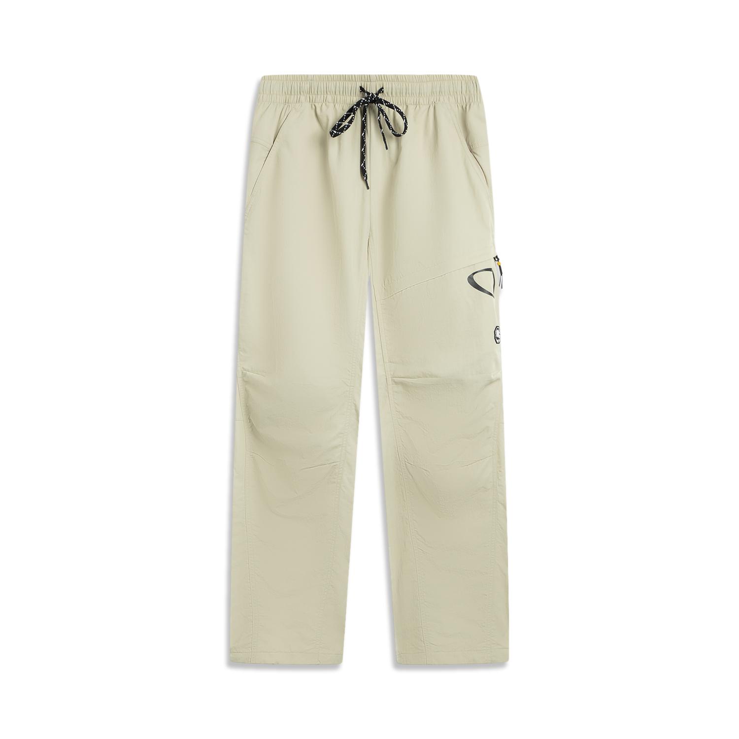 

Li Ning Баскетбольная Серия Bad Five Однотонные Брюки Средней Посадки на Кулиске Дышащие Универсальные Прямые Повседневные Брюки Мужские брюки AYKV187-3 S