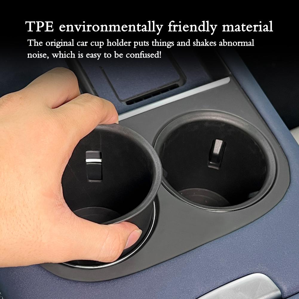 for Xpeng G9 2025 2025 Cup Holder Storage Box Shock-Absorbing Central Armrest Cup Tray TPE Tidying