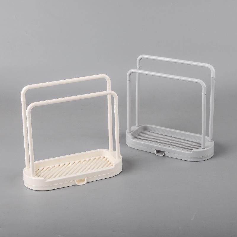 Kitchen Sink Faucet Rack: Dishcloth & Sponge Holder with Drain Basket
