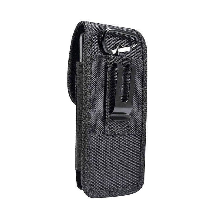 Pour ZTE Blade A35 Core (2024) Étui Housse Ceinture Verticale Cuir Nylon - Noir