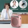 YCWF Teacher Voice Amplifier Portable Microphone Speaker PA System Rechargeable Rose Gold Outdoor Education Meetings Presentations