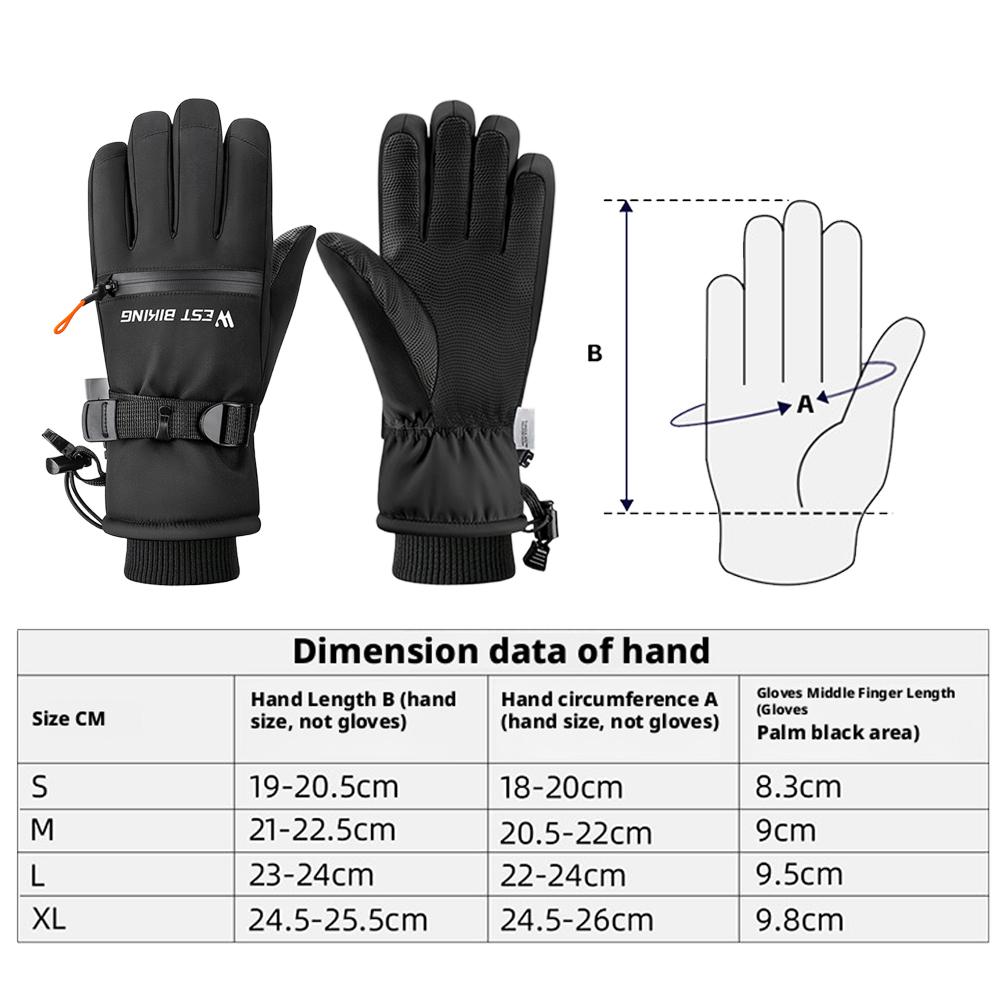 New Winter Outdoor Waterproof Pocket Warm Men's and Women's Gloves Cycling Gloves Non Slip Skiing Gloves Ski Board Accessories