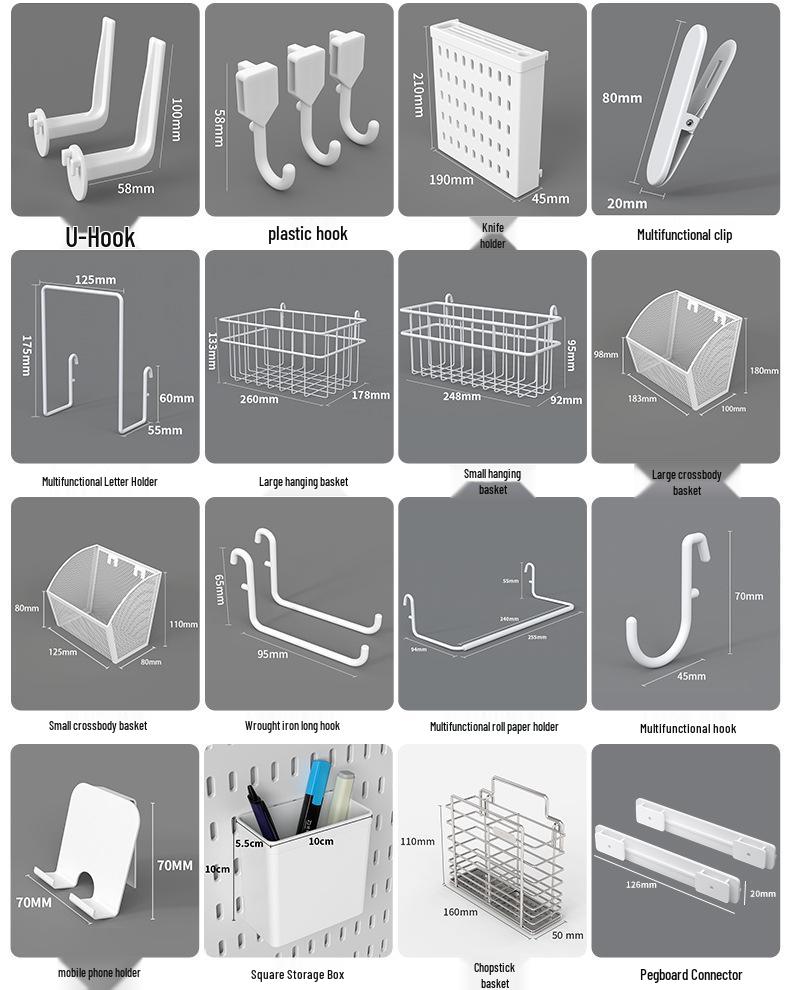 Desk Clip Adjustable Pegboard Stand - No-Drill Bracket