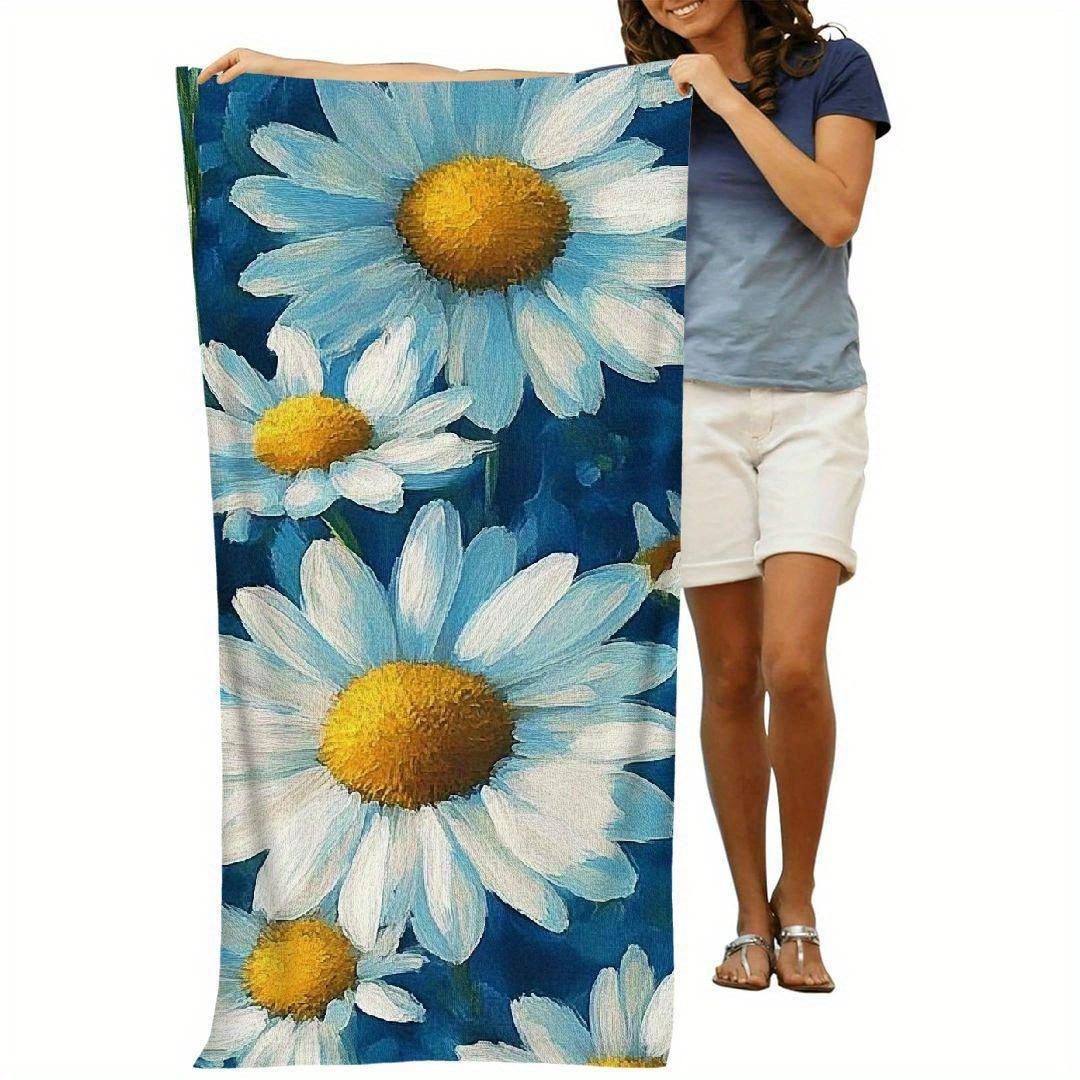 

Charming Daisy Bath Towel - Soft, Super Absorbent & Vibrant Floral Design for Everyday Use & Relaxing Home Spa Experience 50x100cm