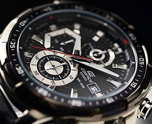 CASIO EDIFICE 100m wasserdichte Chronographenuhr mit echtem Lederarmband [Casio] EFR-539L-1A Herren [Artikel]