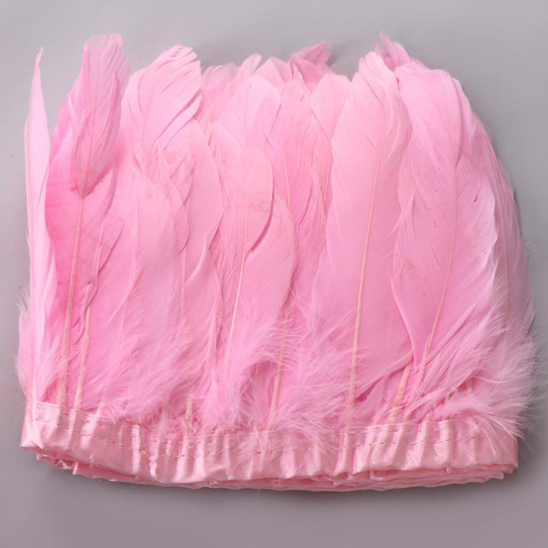 2-10 Yards Chicken Feathers Fringe Trim Trimmings 10-15Cm Carnival Accessories Wedding Centerpiece For Decor Sewing Diy Plumas