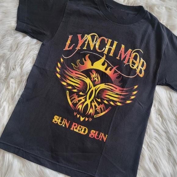 Lynch Mob GEORGE LYNCH Sun Red Sun Short Sleeve Black All Size Shirt AH922 Unisex T-Shirt XXXL