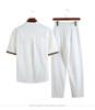 Mens Linen Sets Summer Men Streetwear Jogger Shirts+Long Pants Male Chinese Style 2 Pieces Hanfu Tracksuit Tang Suit
