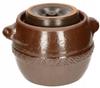 Pot à fermentation - Kotarbau - 5 l - Céramique - Marron - Avec couvercle