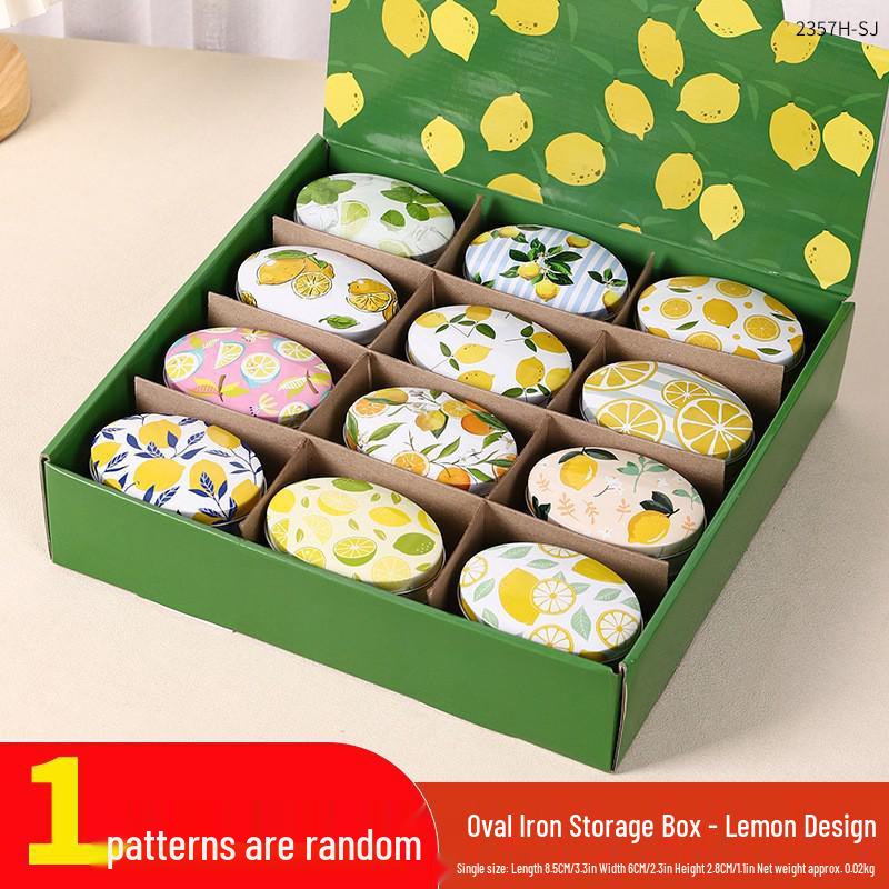 Mini Cute Cookie Candy Storage Tin with Lid for Hairpins, Earrings, or Small Items