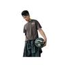 Li Ning Badfive Buchstabenaufdruck Feuchtigkeitstransport Rundhals Kurzarm T-Shirt Herren Tops Dunkelgrau AHSU423-5