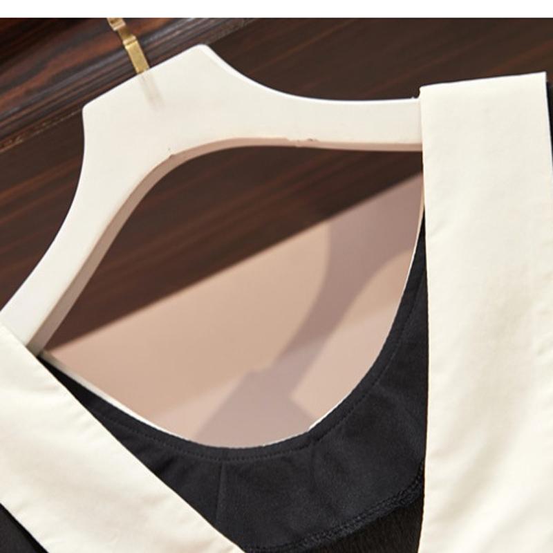 L~4XL Vestido de Mujer Doble Lado para Usar Talla Grande Cintura Vestido de Verano para Mujer Nuevo Estilo Mujeres Gordas Vestido Francés de Doble Cara