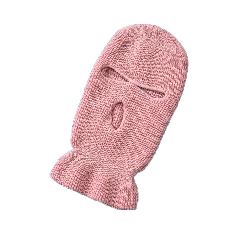 Updated Full Face Cover Three-hole Knitted Hat Men and Women Mask Beanies Hat Balaclava Army Tactical CS Winter Warm Biking Unisex Caps