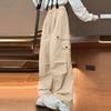 ZANZEA Women Elastic Waist Loose Casual Long Cargo Pants