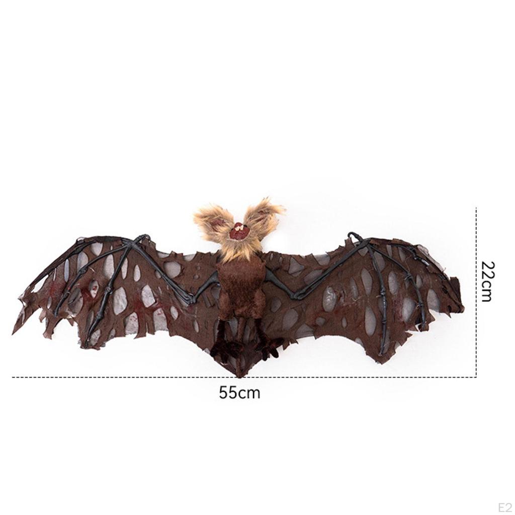 Wisząca Dekoracja Halloween Ozdoba Realistyczne Zwierzę Horror Sztuczka Rekwizyt Latający na Werandę Nawiedzony Dom