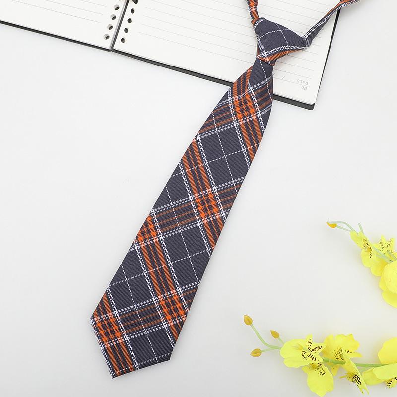 Jk Small Tie Female College Style Lazy Japanese Plaid Uniform Shirt Tie Student Ins Men'S And Women'S Short Styles Free Of Charge