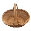 Handwoven Oval Wicker Picnic & Storage Basket