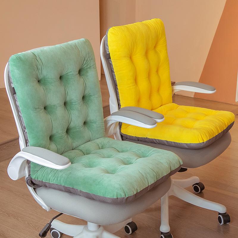 Plush Thickened Office Chair Cushion - Integrated Pad for Autumn/Winter