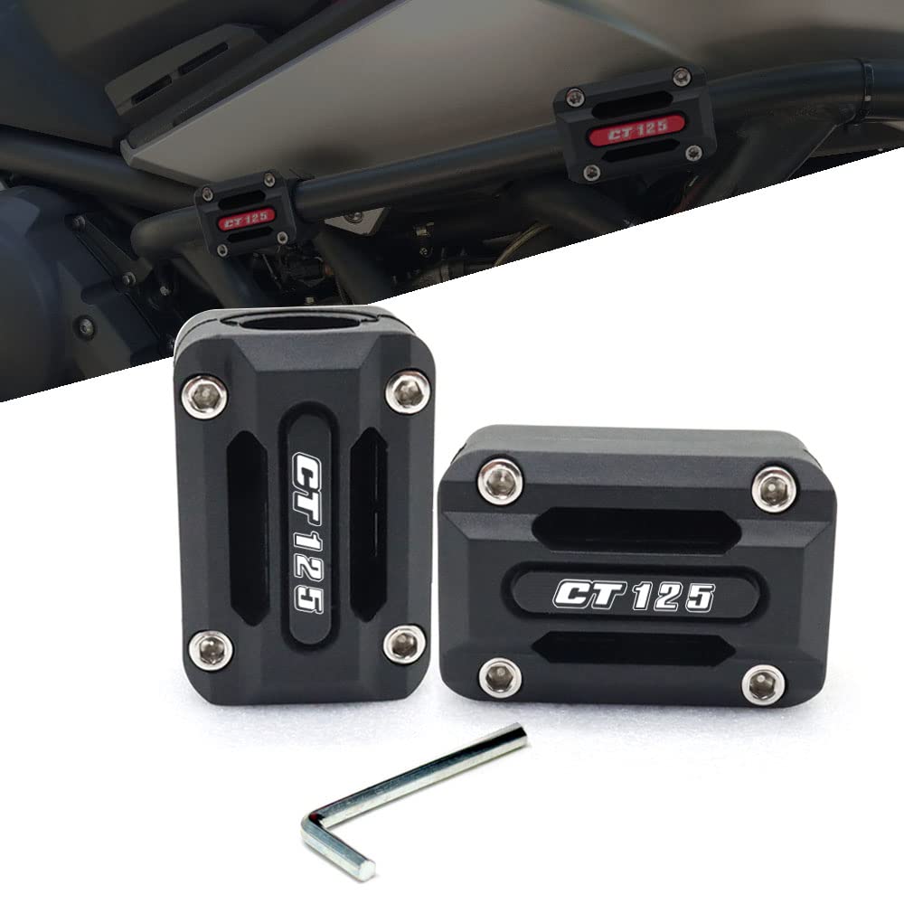 

Nilnax CT125 Hunter Cab 2020 2021 Crash Bar Bumper Protector Decorative Block for 22mm 25mm 28mm Motorcycle Engine Guard Black чорний