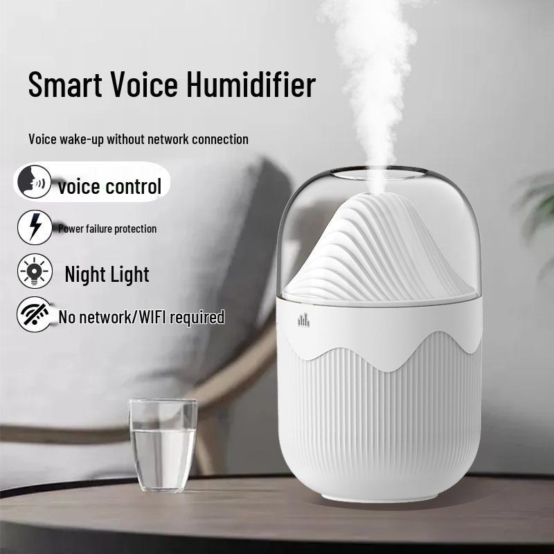 Compact Silent Humidifier: Portable Mini Air Purifier for Bedroom with Large Fog and Easy Water Refill