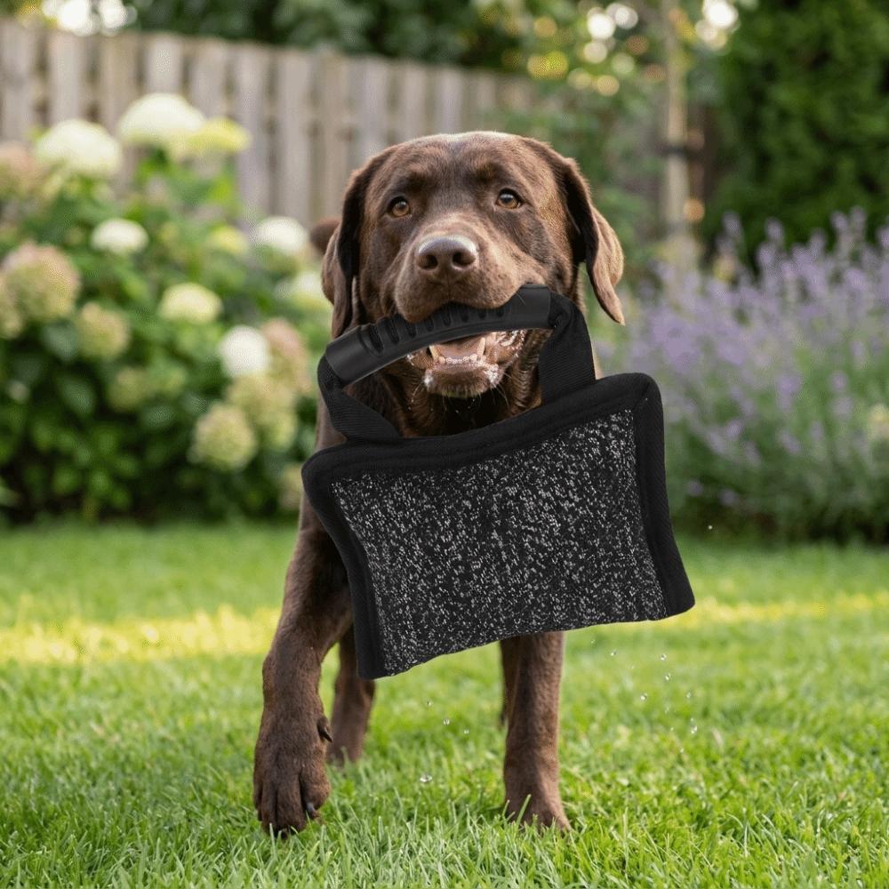 Linen Fabric Dog Bite Target Black Dog Training Toy Dog Molar Toy Dog Tug Toy  Interactive Play