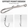 30-Pack Live Shrimp Fishing Hooks Zero Harm, Wide Gap Hooks with S/M/L Silicone