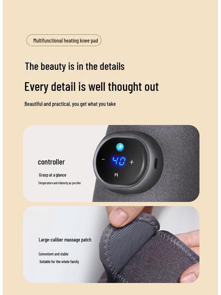 Self-Heating Knee Massager: Mechanical & Electrical Hot Compress for Joint Pain Relief